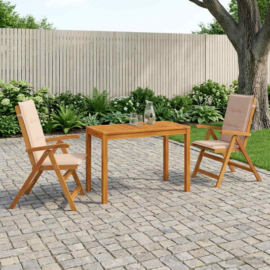 vidaXL Garden Dining Set Natural Solid Acacia Wood 1