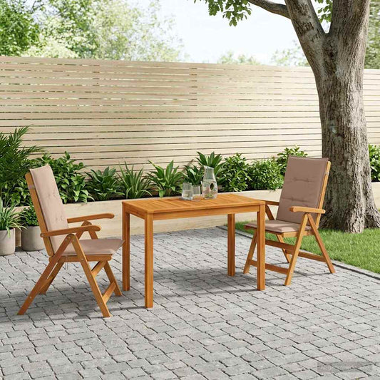 vidaXL Garden Dining Set Natural Solid Acacia Wood 1