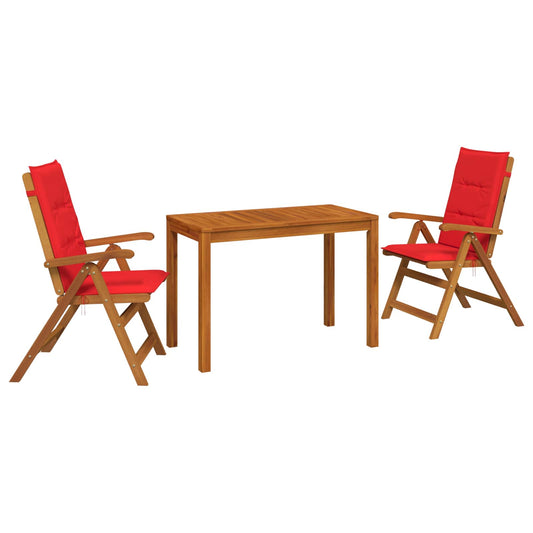 vidaXL Garden Dining Set Natural Solid Acacia Wood 2