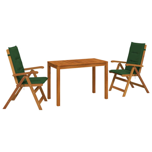 vidaXL Garden Dining Set Natural Solid Acacia Wood 2