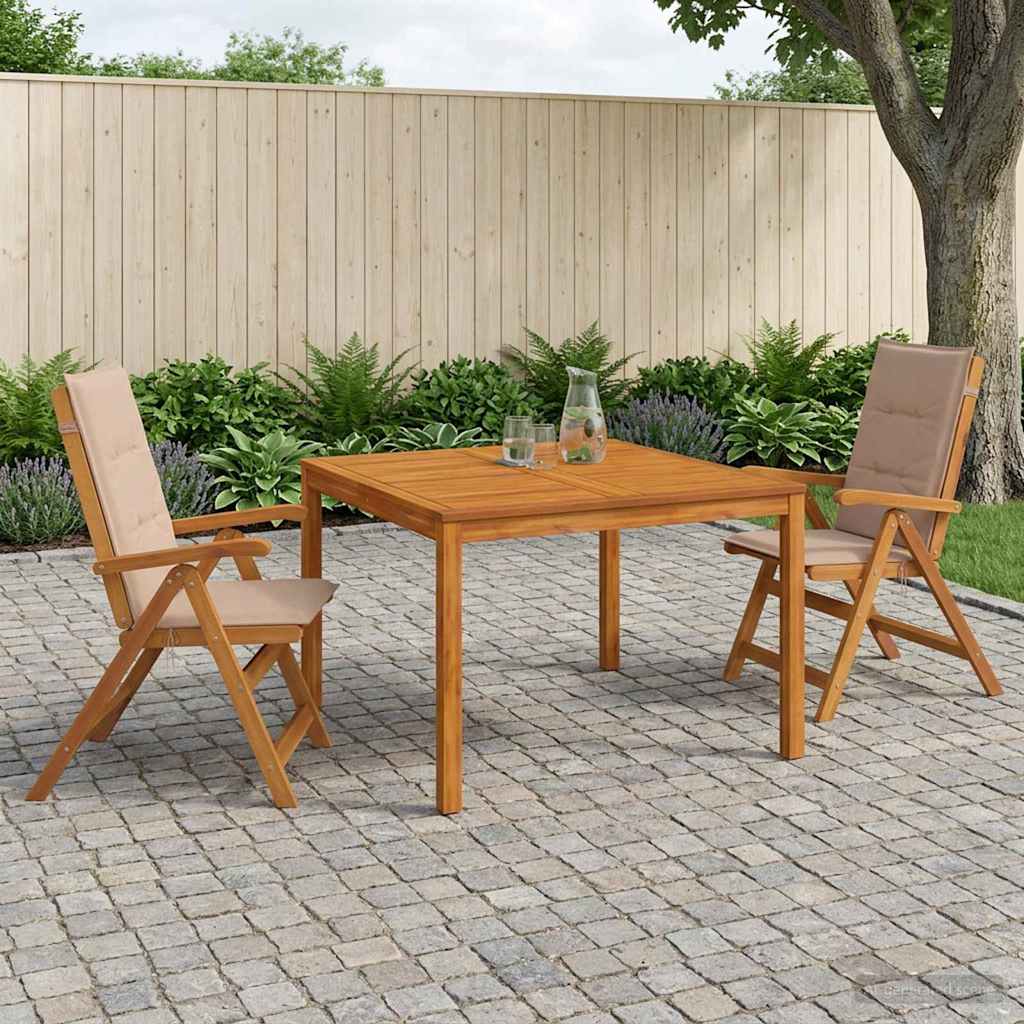 vidaXL Garden Dining Set Natural Solid Acacia Wood 1