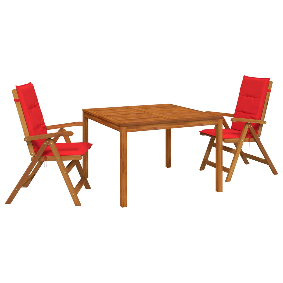 vidaXL Garden Dining Set Natural Solid Acacia Wood 2