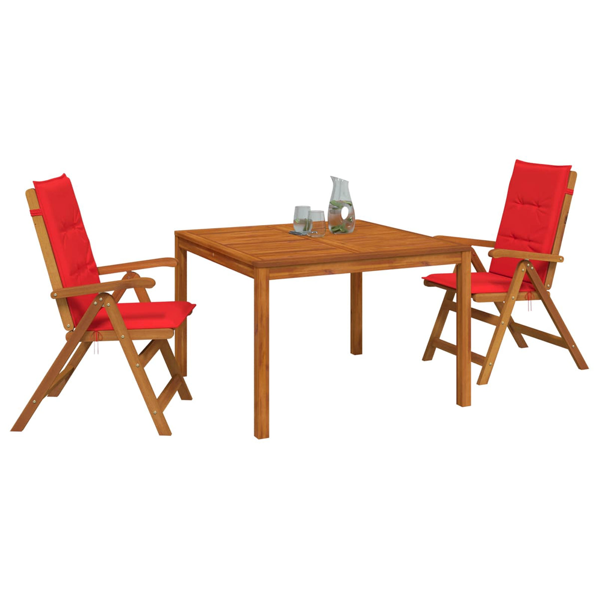 vidaXL Garden Dining Set Natural Solid Acacia Wood 3
