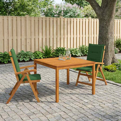 vidaXL Garden Dining Set Natural Solid Acacia Wood 4