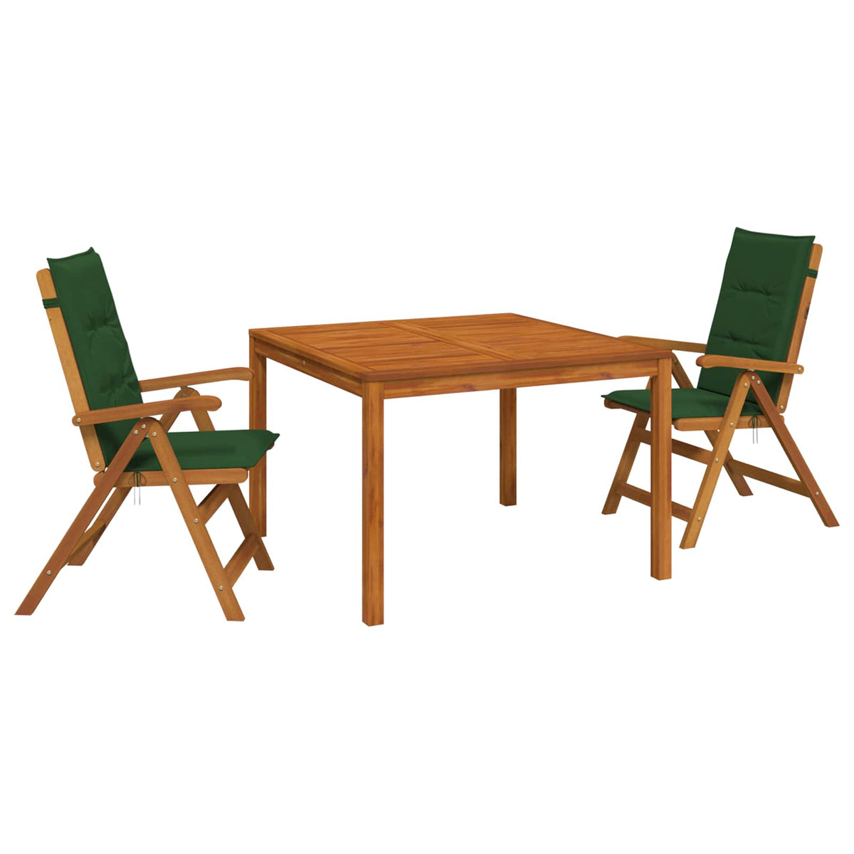 vidaXL Garden Dining Set Natural Solid Acacia Wood 2