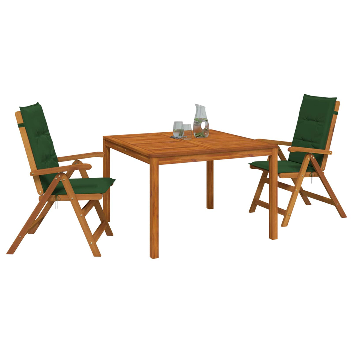 vidaXL Garden Dining Set Natural Solid Acacia Wood 3