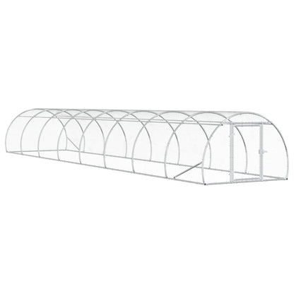 Chicken Coop Silver Galvanised Steel without roof 800 cm 100 cm 150 cm