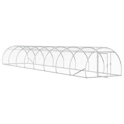 Chicken Coop Silver Galvanised Steel without roof 800 cm 100 cm 150 cm