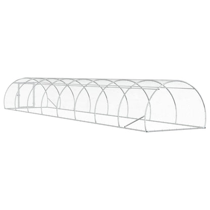 vidaXL Chicken Coop Silver 800 x 150 x 100 cm Galvanised Steel 6