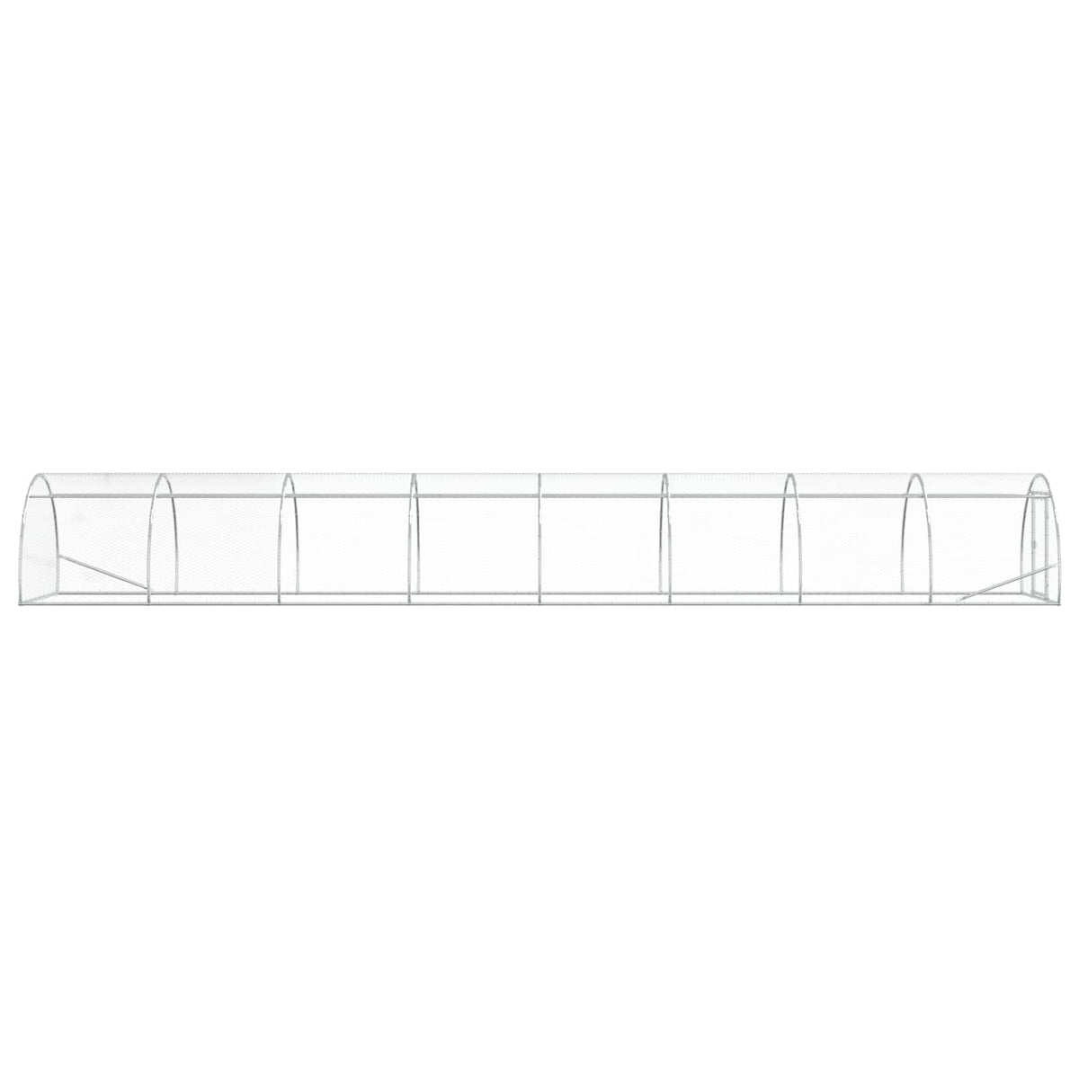 vidaXL Chicken Coop Silver 800 x 150 x 100 cm Galvanised Steel 5