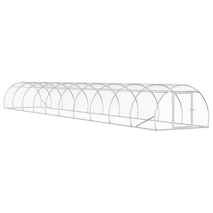 Chicken Coop Silver Galvanised Steel without roof 1000 cm 100 cm 150 cm