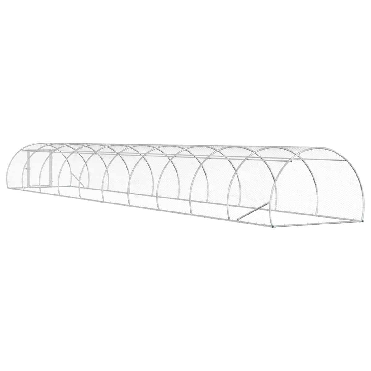 vidaXL Chicken Coop Silver 1000 x 150 x 100 cm Galvanised Steel 6