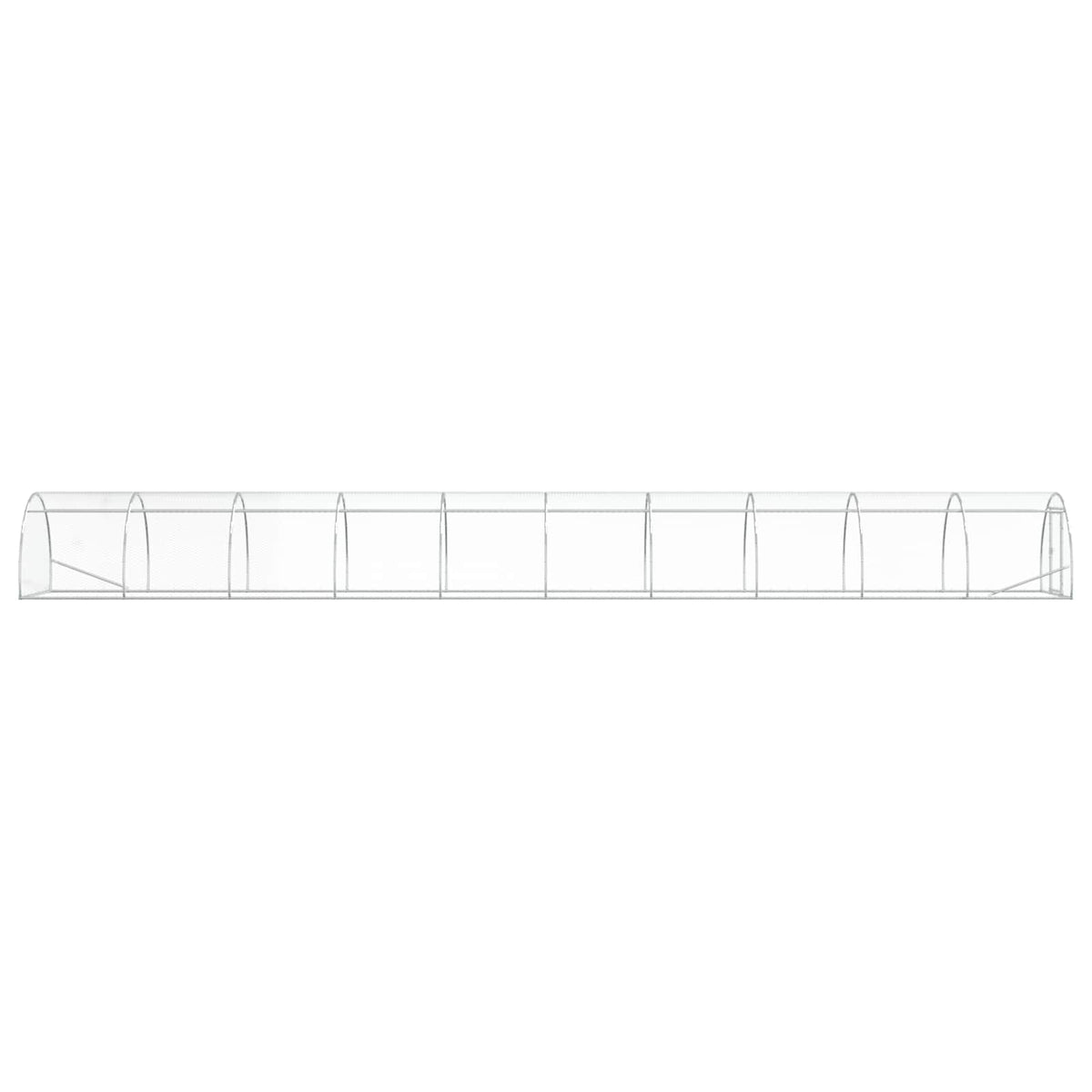 vidaXL Chicken Coop Silver 1000 x 150 x 100 cm Galvanised Steel 5