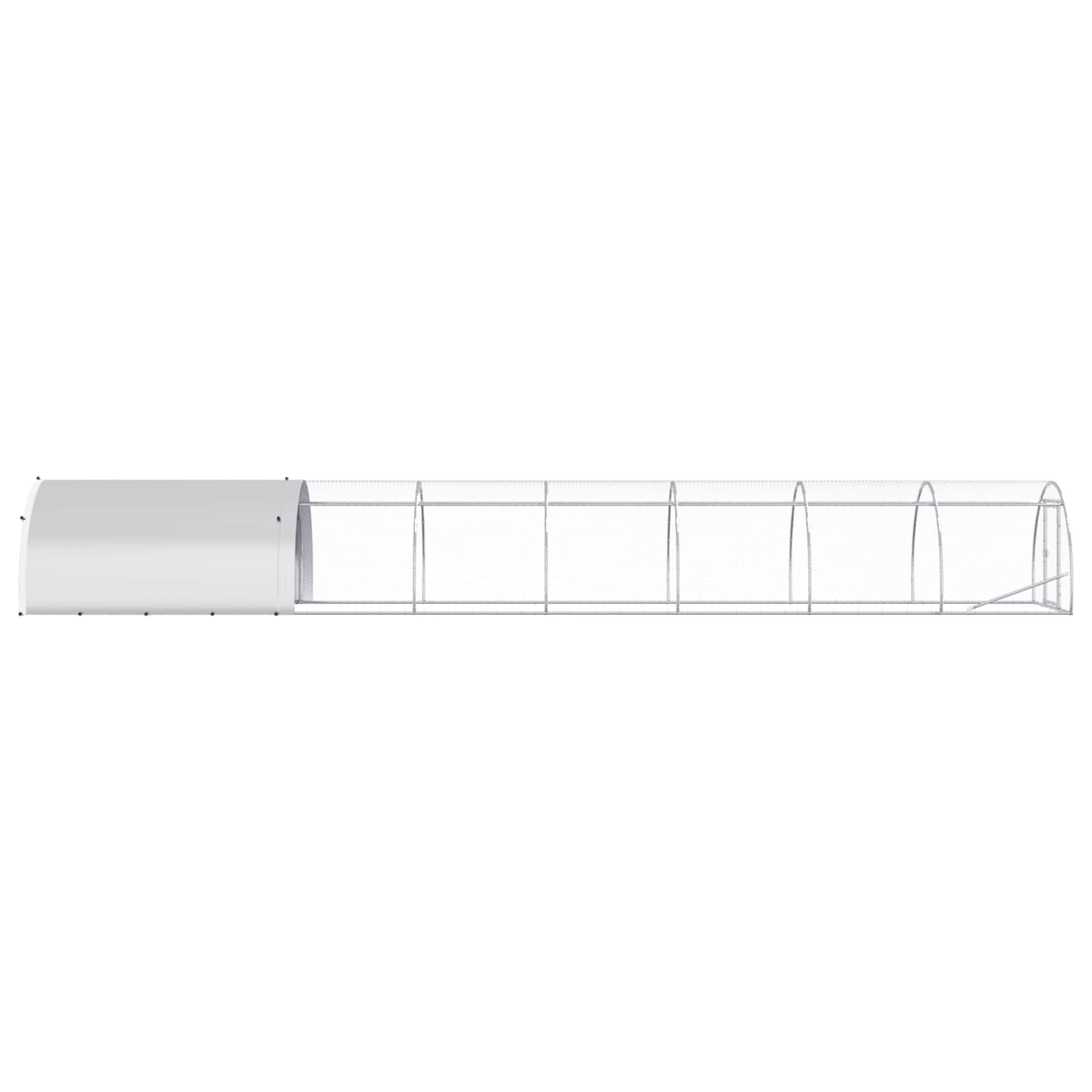 vidaXL Chicken Coop Silver 800 x 150 x 100 cm Galvanised Steel 5