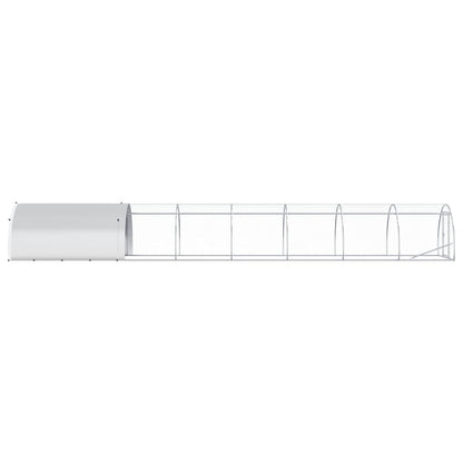 vidaXL Chicken Coop Silver 800 x 150 x 100 cm Galvanised Steel 5