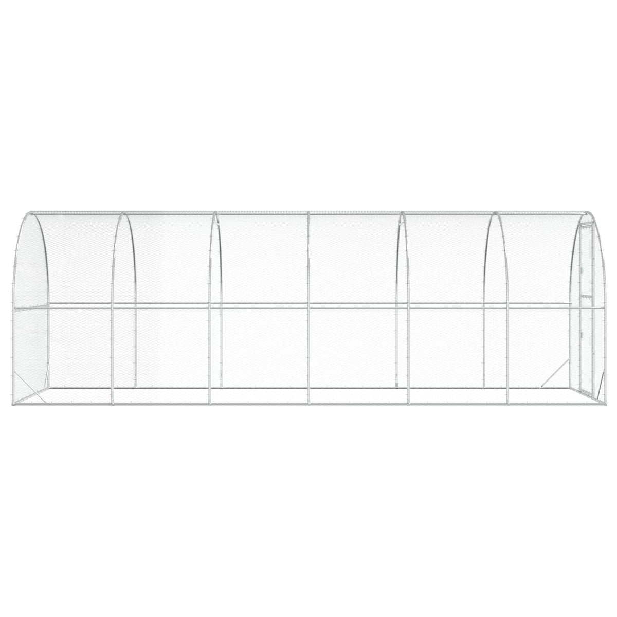 vidaXL Chicken Coop Silver 600 x 200 x 200 cm Galvanised Steel 5