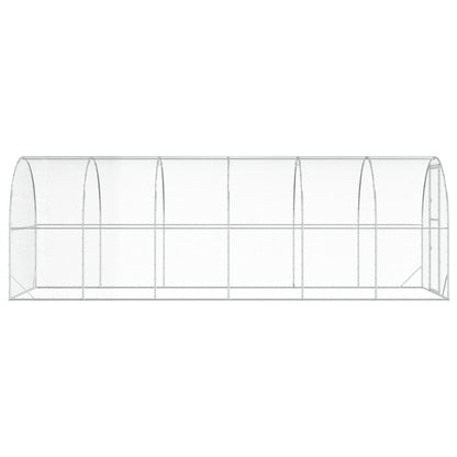 vidaXL Chicken Coop Silver 600 x 200 x 200 cm Galvanised Steel 5