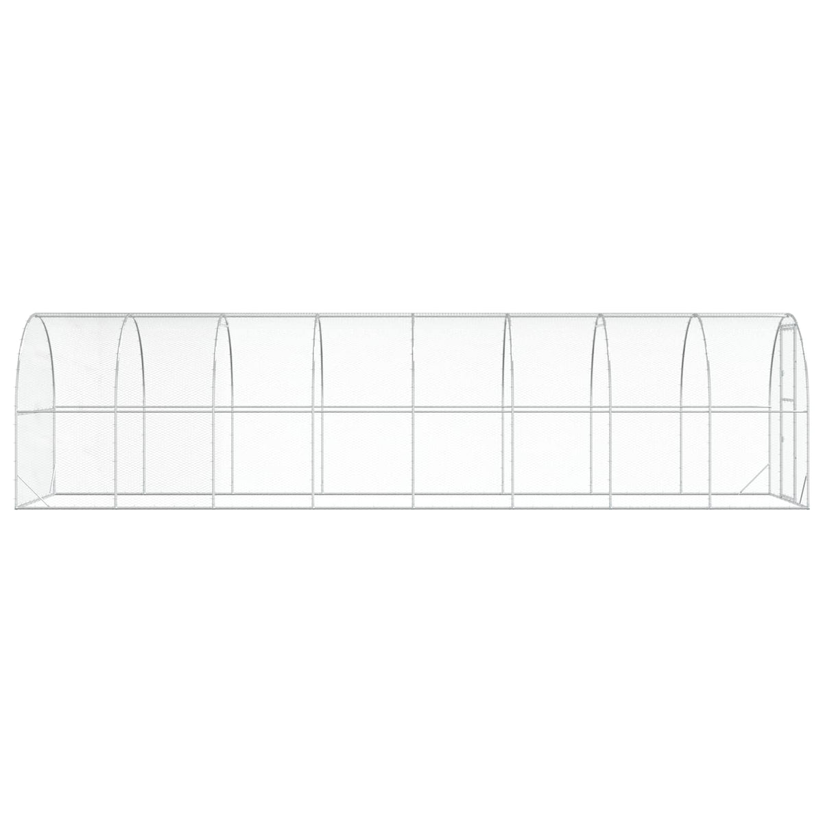 vidaXL Chicken Coop Silver 800 x 200 x 200 cm Galvanised Steel 5