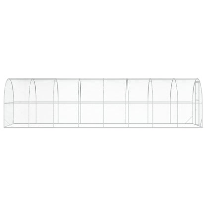 vidaXL Chicken Coop Silver 800 x 200 x 200 cm Galvanised Steel 5