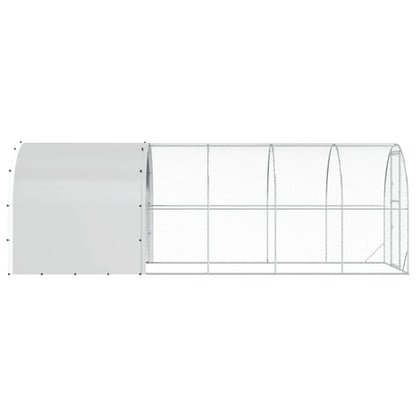 vidaXL Chicken Coop Silver 600 x 200 x 200 cm Galvanised Steel 5