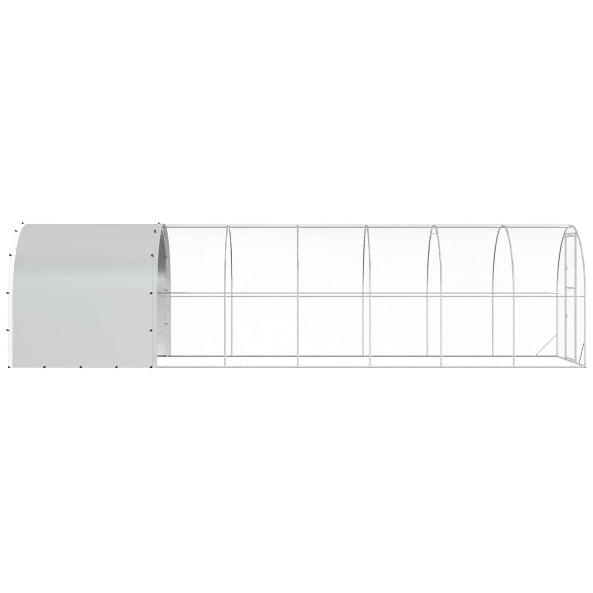 vidaXL Chicken Coop Silver 800 x 200 x 200 cm Galvanised Steel 5