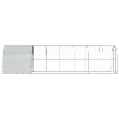 vidaXL Chicken Coop Silver 800 x 200 x 200 cm Galvanised Steel 5