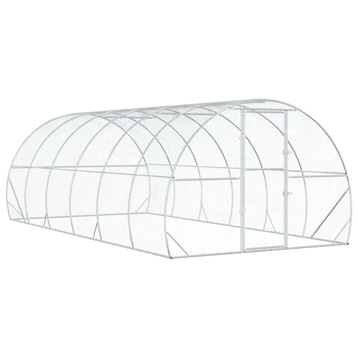 vidaXL Chicken Coop Silver 600 x 300 x 200 cm Galvanised Steel 2