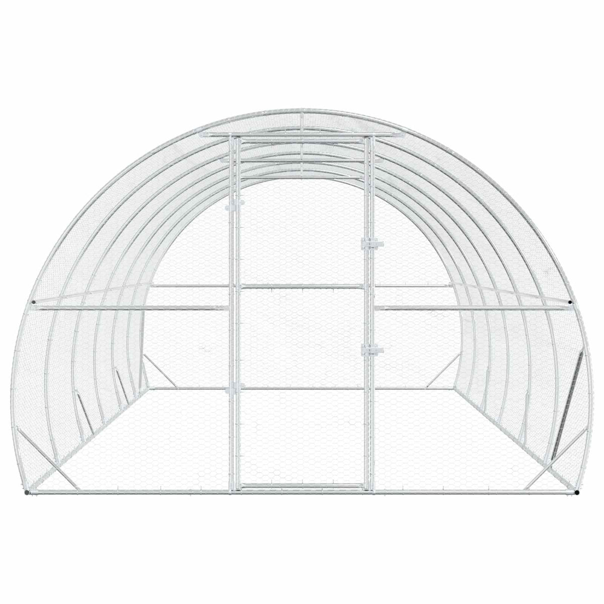 vidaXL Chicken Coop Silver 600 x 300 x 200 cm Galvanised Steel 4