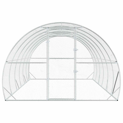 vidaXL Chicken Coop Silver 600 x 300 x 200 cm Galvanised Steel 4