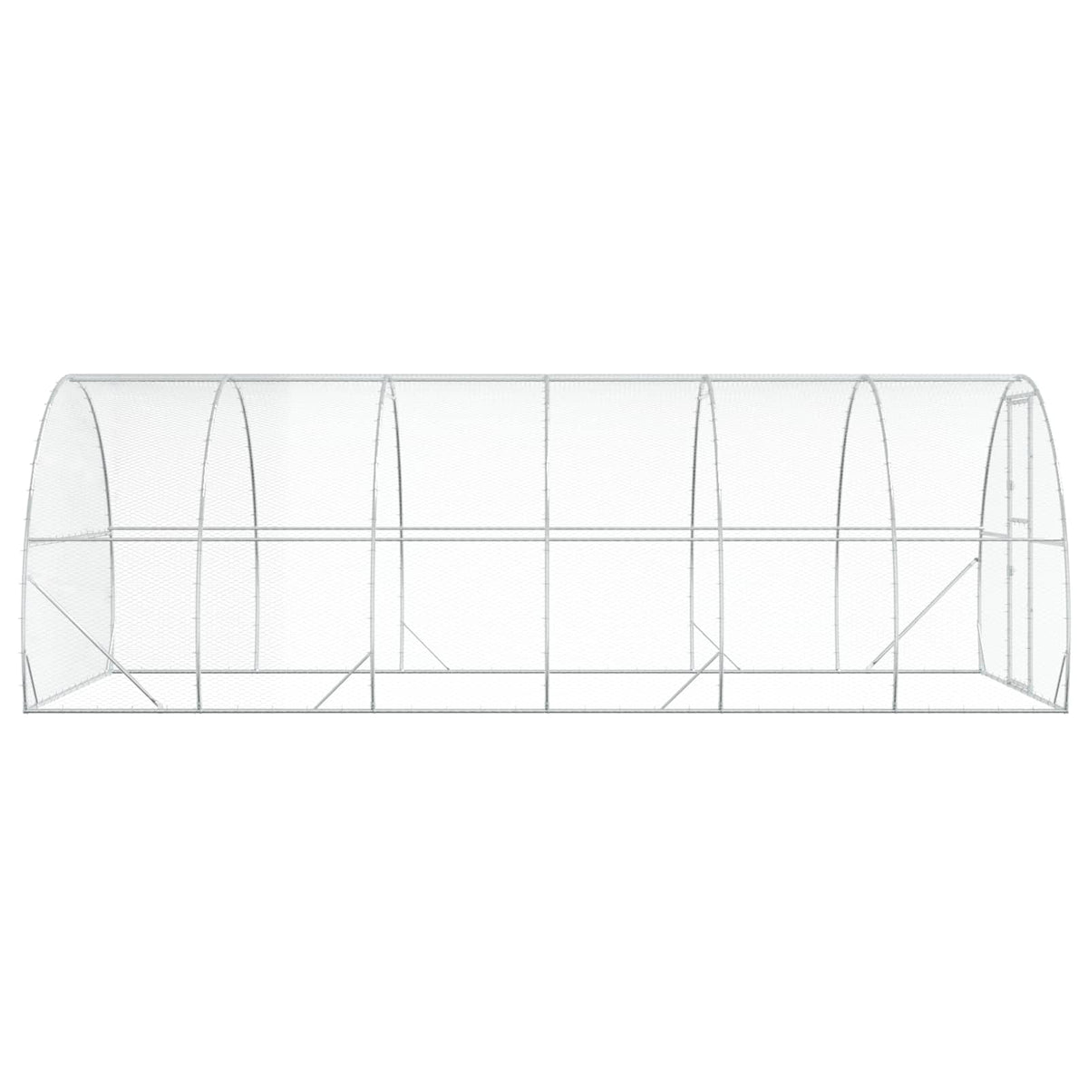 vidaXL Chicken Coop Silver 600 x 300 x 200 cm Galvanised Steel 5