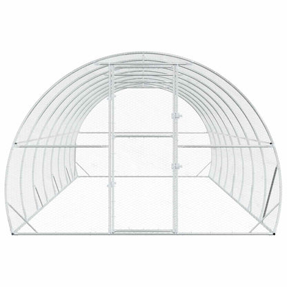 vidaXL Chicken Coop Silver 800 x 300 x 200 cm Galvanised Steel 4