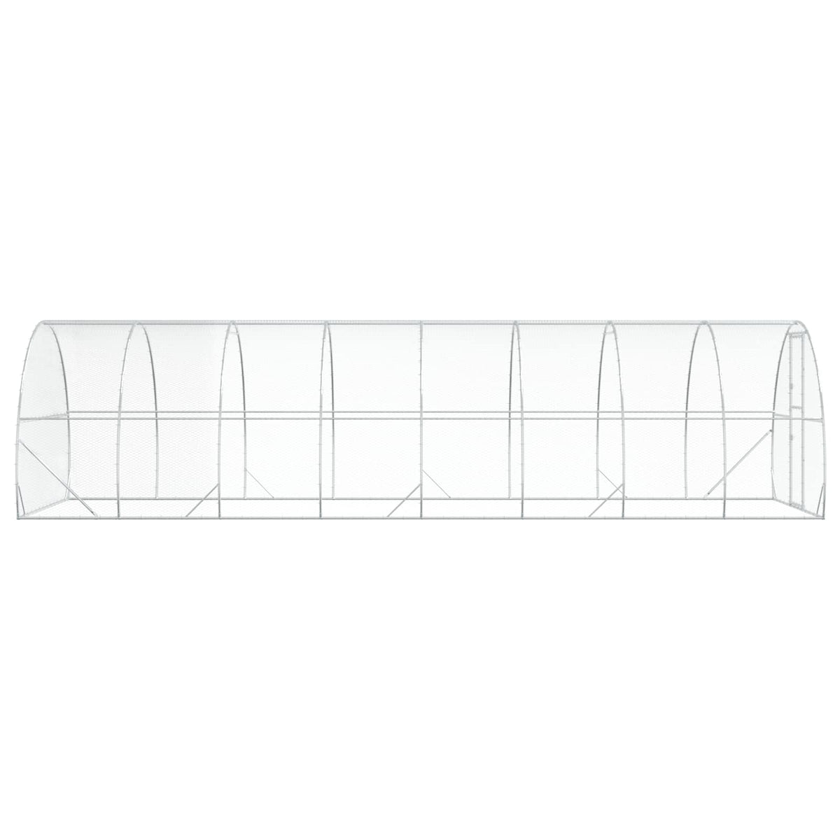 vidaXL Chicken Coop Silver 800 x 300 x 200 cm Galvanised Steel 5