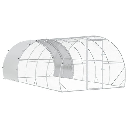 vidaXL Chicken Coop Silver 600 x 300 x 200 cm Galvanised Steel 2
