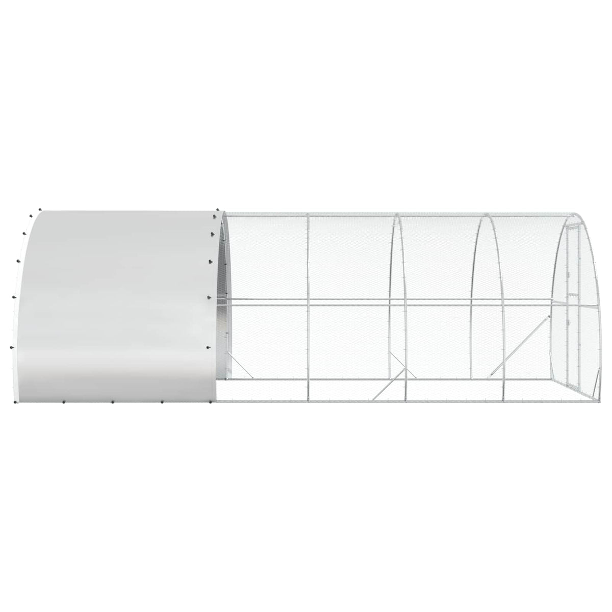 vidaXL Chicken Coop Silver 600 x 300 x 200 cm Galvanised Steel 5