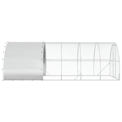 vidaXL Chicken Coop Silver 600 x 300 x 200 cm Galvanised Steel 5