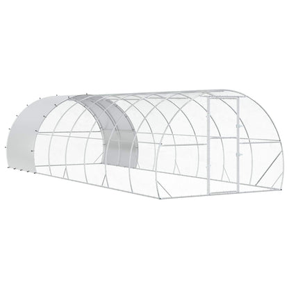 vidaXL Chicken Coop Silver 800 x 300 x 200 cm Galvanised Steel 2