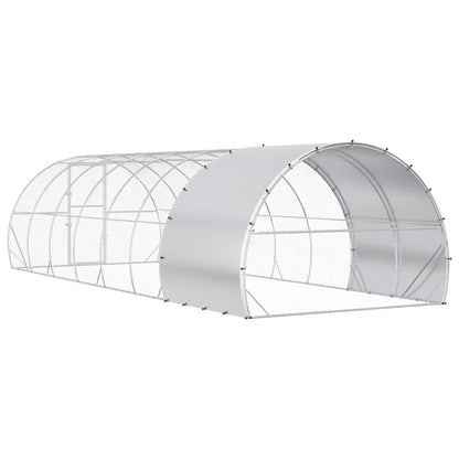 vidaXL Chicken Coop Silver 800 x 300 x 200 cm Galvanised Steel 6