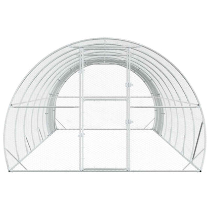 vidaXL Chicken Coop Silver 800 x 300 x 200 cm Galvanised Steel 4