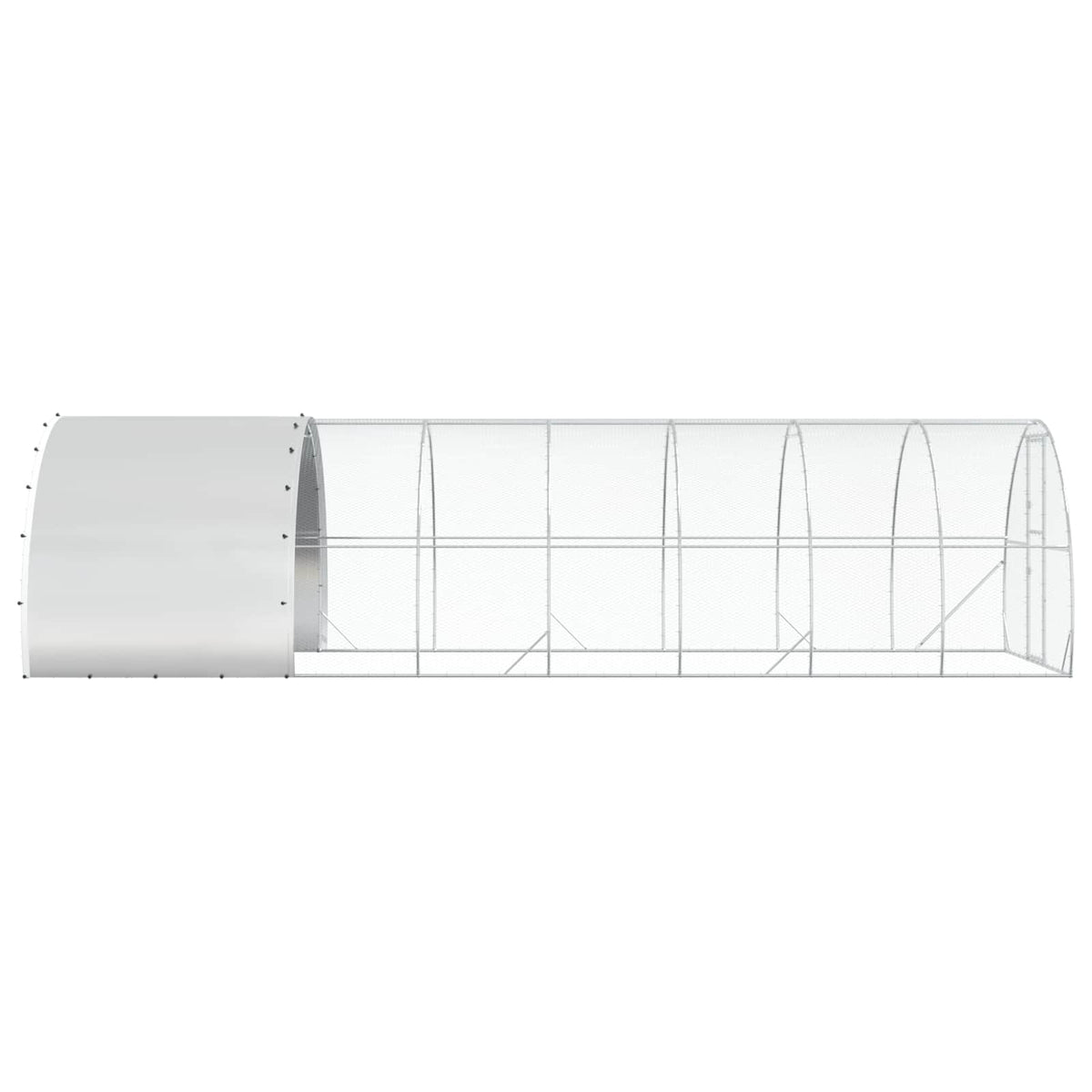vidaXL Chicken Coop Silver 800 x 300 x 200 cm Galvanised Steel 5