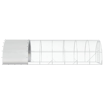 vidaXL Chicken Coop Silver 800 x 300 x 200 cm Galvanised Steel 5