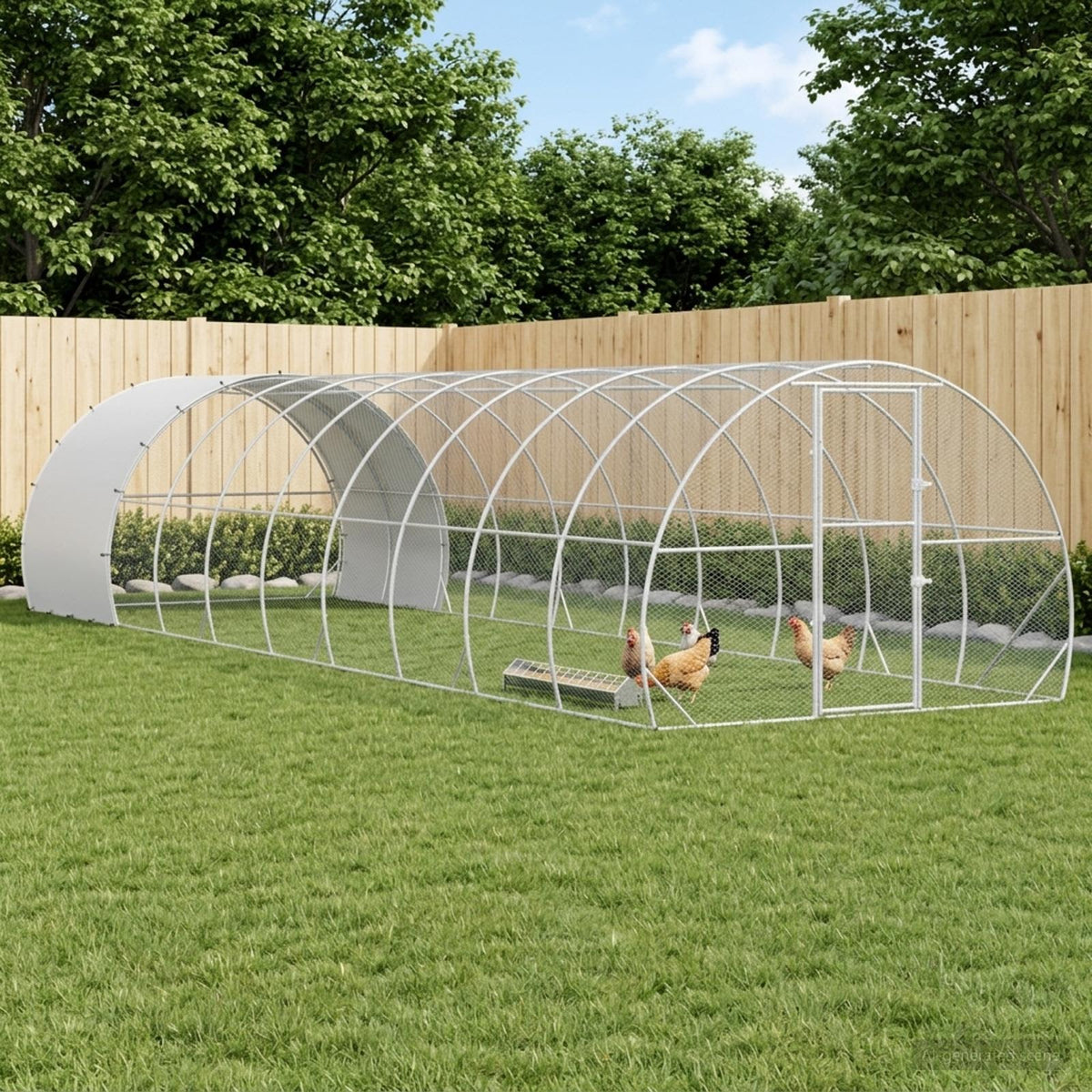 vidaXL Chicken Coop Silver Galvanised Steel