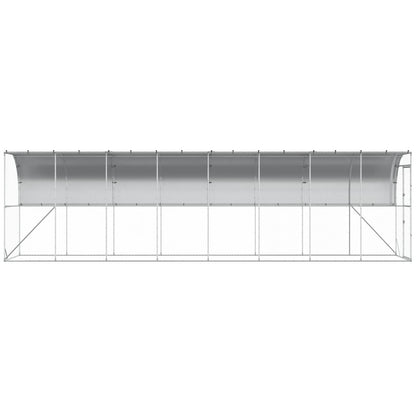 vidaXL Against Wall Chicken Coop Silver 800 x 100 x 215 cm 5