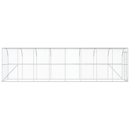 vidaXL Against Wall Chicken Coop Silver 800 x 200 x 215 cm 5