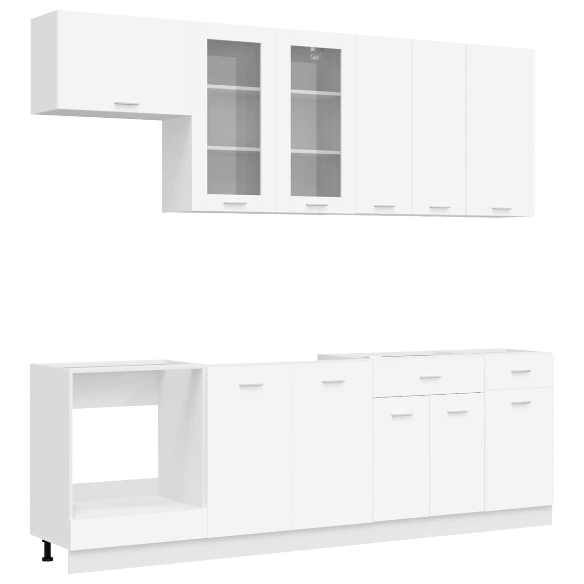 Kitchen Unit LYON 8 pcs Engineered Wood White 80 cm