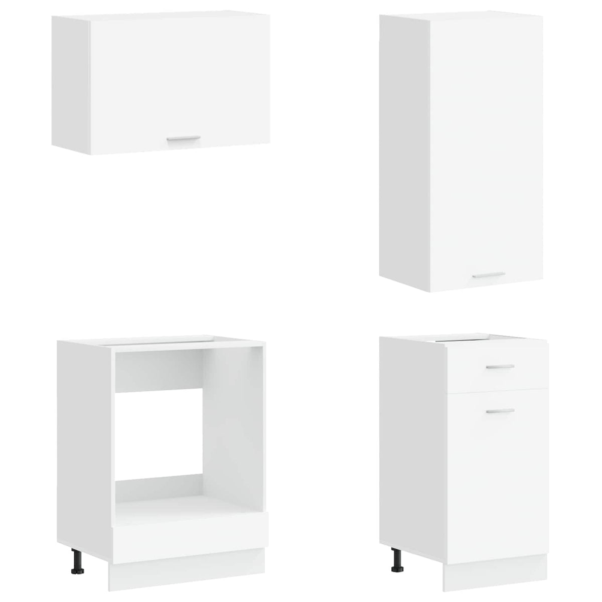 Kitchen Unit LYON 8 pcs Engineered Wood White 80 cm