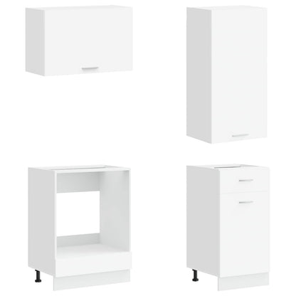 Kitchen Unit LYON 8 pcs Engineered Wood White 80 cm
