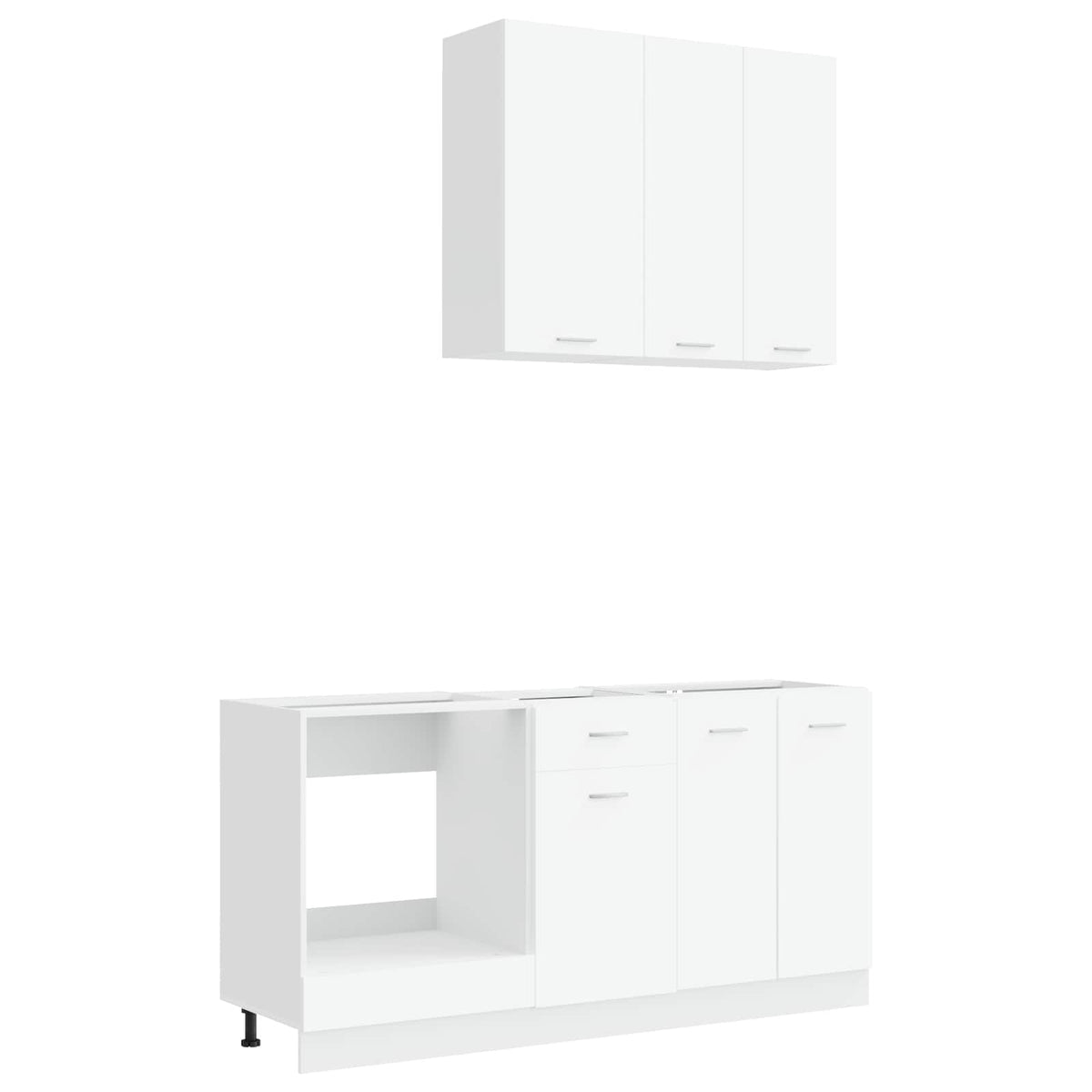 vidaXL Kitchen Unit LYON 5 pcs White Engineered Wood 2