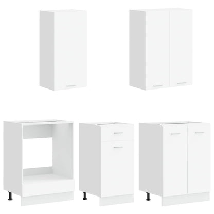 Kitchen Unit LYON 5 pcs Engineered Wood White 80 cm