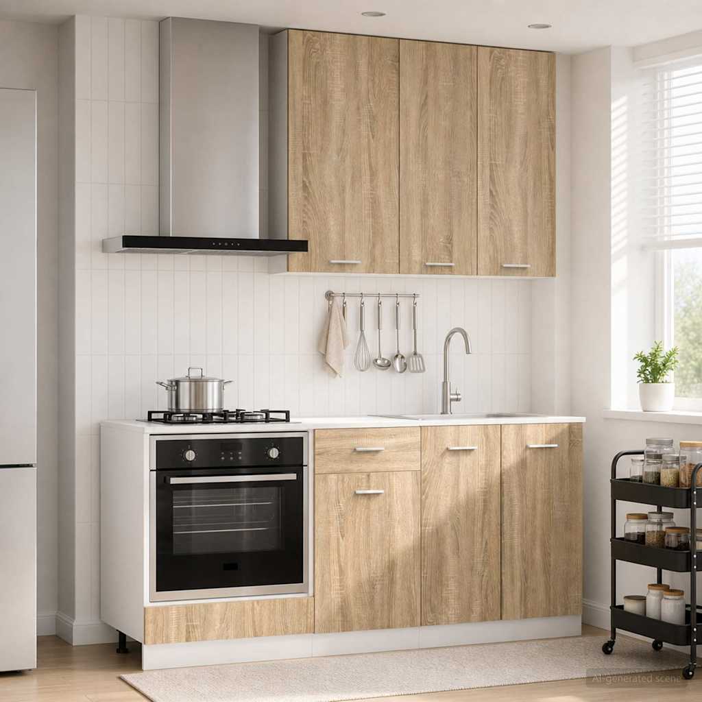 vidaXL Kitchen Unit LYON 5 pcs Sonoma Oak Engineered Wood 1