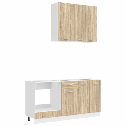 vidaXL Kitchen Unit LYON 5 pcs Sonoma Oak Engineered Wood 2